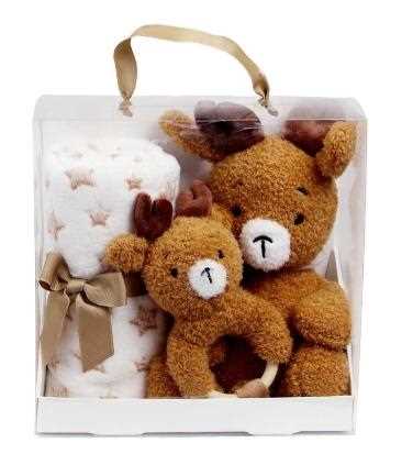 CONF.REGALO PELUCHE RENNA + COPERTA PILE CM.90X75