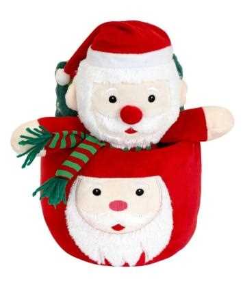 CONF.REGALO PELUCHE BABBO NATALE + COPERTA PILE CM.90X75