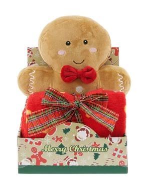 CONF.REGALO PELUCHE COOKIE NATALE + COPERTA PILE CM.90X75