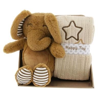 CONF.REGALO PELUCHE ELEFANTE + COPERTA PILE CM.90X75