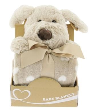 CONF.REGALO PELUCHE DOVE BEIGE+ COPERTA PILE CM.90X75