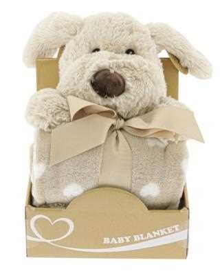 CONF.REGALO PELUCHE DOVE BEIGE+ COPERTA PILE CM.90X75