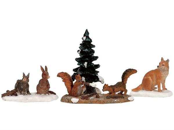WOODLAND ANIMALS, SET OF 4