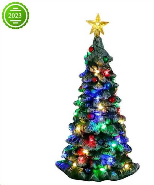 SNOWY CHRISTMAS TREE, MULTI LIGHT, B/O (4.5V)