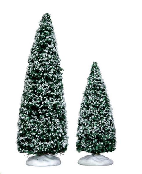 SNOWY JUNIPER TREE, MEDIUM & SMALL,  SET OF 2