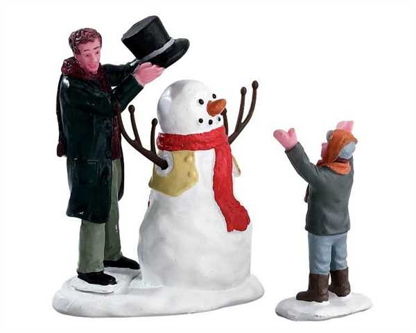 SHARP-DRESSED SNOWMAN,  SET OF 2