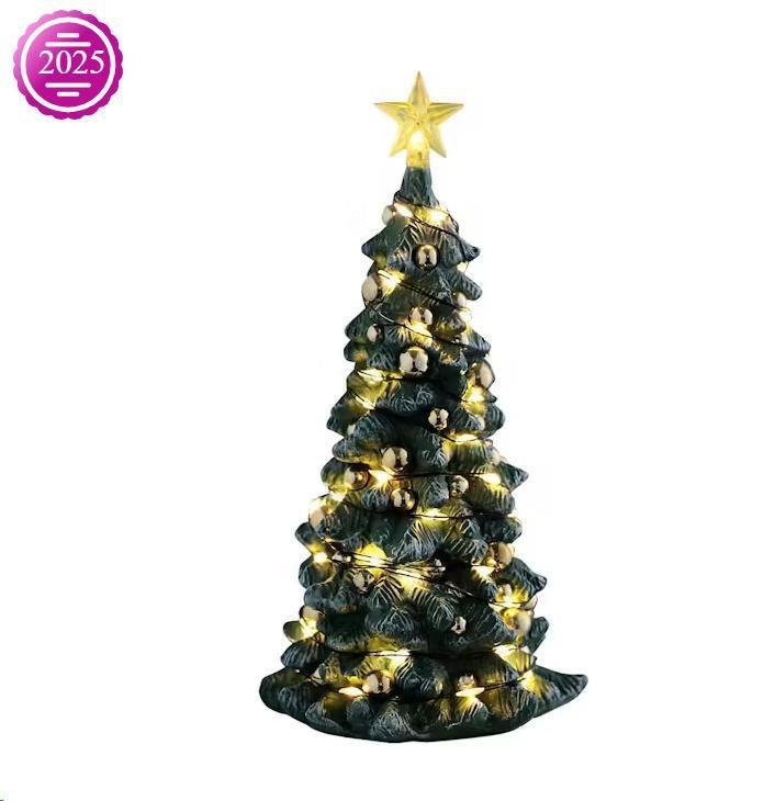 SNOWY CHRISTMAS TREE, CLEAR LIGHT, B/O (4.5V)