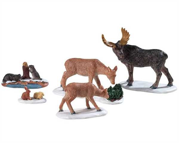 WILD ANIMALS, SET OF 5