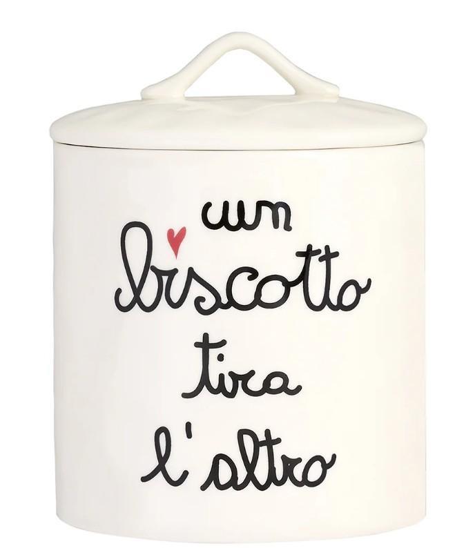 BARATTOLO CERAMICA 16CM UN BISCOTTO TIRA L'ALTRO