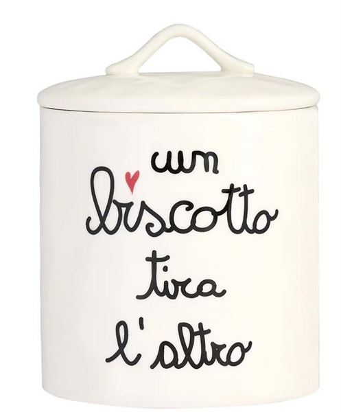 BARATTOLO CERAMICA 16CM UN BISCOTTO TIRA L'ALTRO