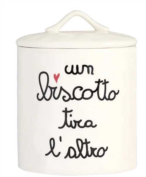 BARATTOLO CERAMICA 16CM UN BISCOTTO TIRA L'ALTRO