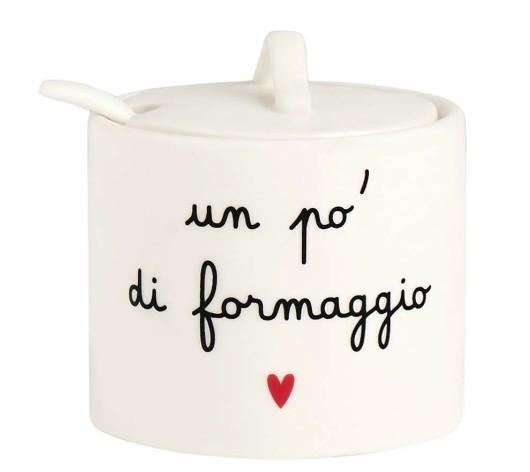 FORMAGGIERA CERAMICA D.8.3X8.5CM UN PO' DI FORMAGGIO