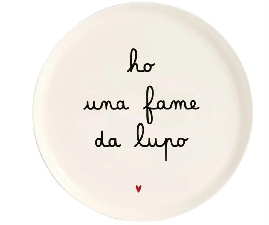 PIATTO CERAMICA PIZZA 31.5CM HO UNA FAME DA LUPO