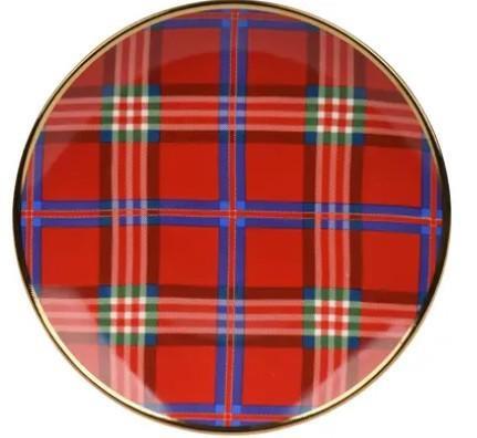 PIATTO DOLCE PORCELLANA SCOZZESE/BORDO ORO D20,5XH2,3CM