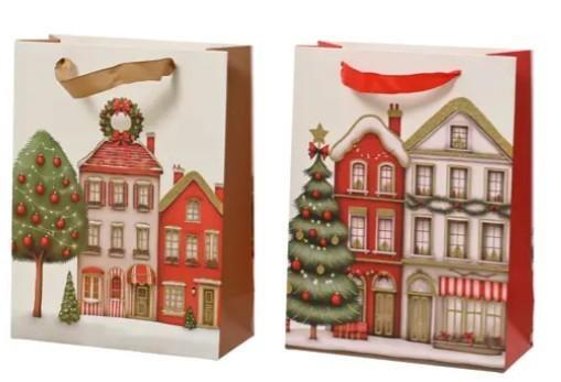 BUSTA REGALO IN CARTA LAMINATA CASE GLITTER 2ASS 26X10XH32CM