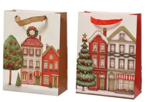 BUSTA REGALO IN CARTA LAMINATA CASE GLITTER 2ASS 26X10XH32CM