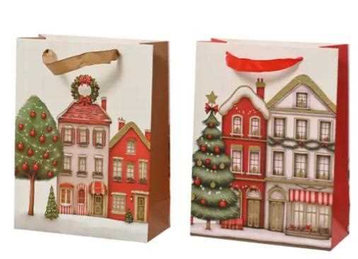 BUSTA REGALO IN CARTA LAMINATA CASE GLITTER 2ASS 30X12XH42CM