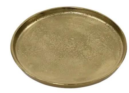 CENTROTAVOLA TONDO ALLUMINIO ORO D.30.5XH.2.5CM