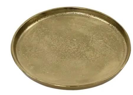CENTROTAVOLA TONDO ALLUMINIO ORO D.30.5XH.2.5CM