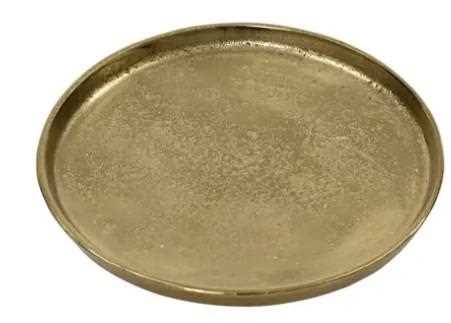 CENTROTAVOLA TONDO ALLUMINIO ORO D.30.5XH.2.5CM