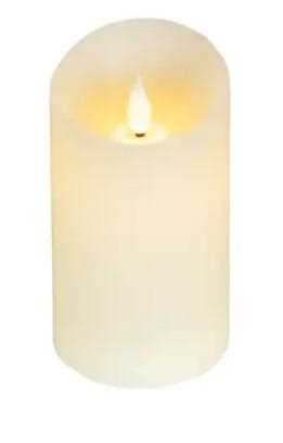 CANDELA LED L.CALDA CERA CREMA D.7.5XH.13.5CM A BATT.