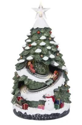 VILLAGGIO PVC ALBERO NATALE C/TRENO LED CM.21,5X20X38H B.O.