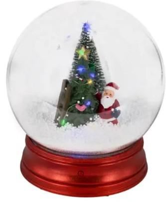 PALLA DI NEVE PVC BABBO/ALBERO D.20.5XH.22.5CM