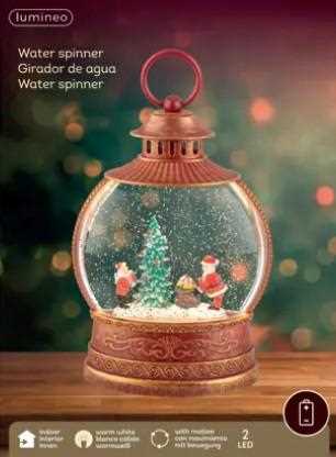 LANTERNA NATALE PVC LED+MOVIMENTO ACQUA CM8X15X26H BATTERIA