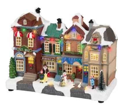 SCENA NATALIZIA PVC C/LED MULTICOLOR 11X31XH.22CM A BATTERIE
