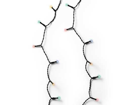 LUCI A BATTERIA 192LED MULTICOLOR 14.3MT FILO NERO 8FUNZ.