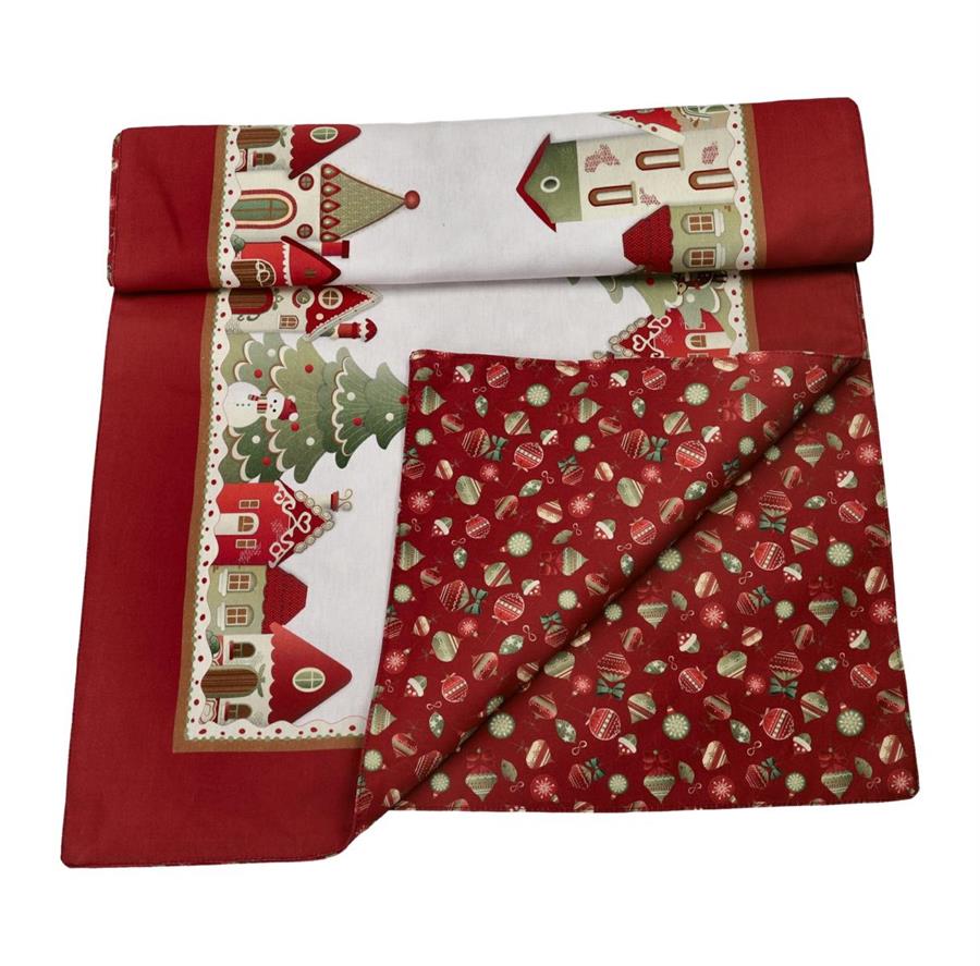 STRISCIA VILLAGGIO MICRO ROSSO  45X140