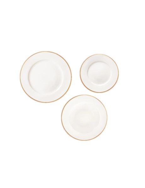 TAVOLA 18 PZ FILORO NEW PORCELLANA cm D27/23/20
