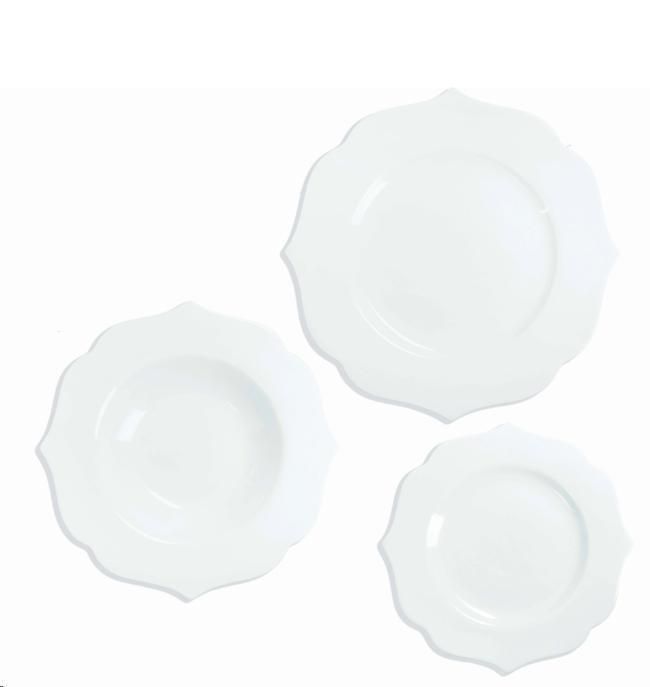 TAVOLA 18 PZ QUEEN NEW PORCELLANA cm D28/23/21,5