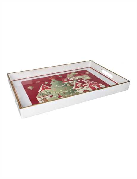 VASSOIO VILLAGGIO IN FESTA BIG EPR cm 40x26x3,5h