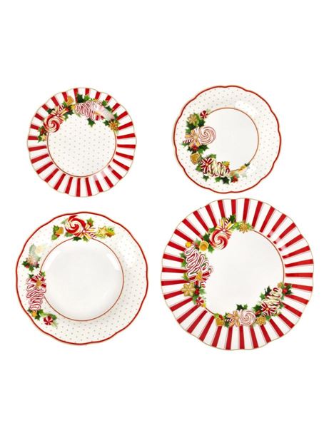 TAVOLA 18 PZ LE CHICCHE PORCELLANA cm D 27/22,5/19