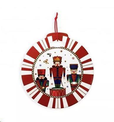 DECORO LO SCHIACCIANOCI CERAMICA/SUGHERO (rosso) cm d 20