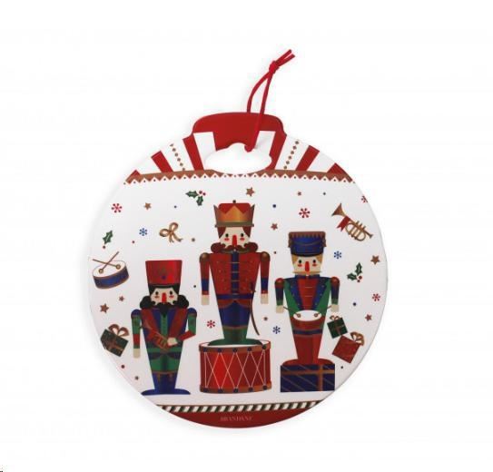 DECORO LO SCHIACCIANOCI CERAMICA/SUGHERO (bianco) cm D 20