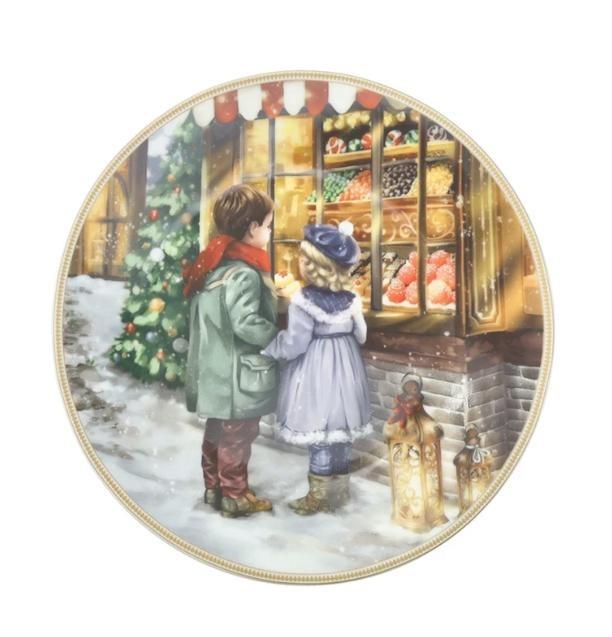 PIATTINO CUCCIOLI (BIMBI VETRINA) PORCELLANA cm D 19