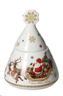 ZUCCHERIERA CHRISTMAS NEW PORCELLANA cm D 10,5X14 H