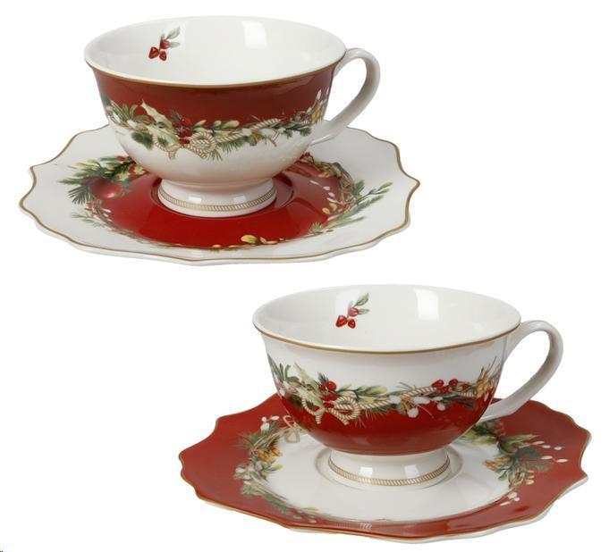 SET 2 TAZZE THE CAROL NEW PORCELLANA cm D16,5X7H