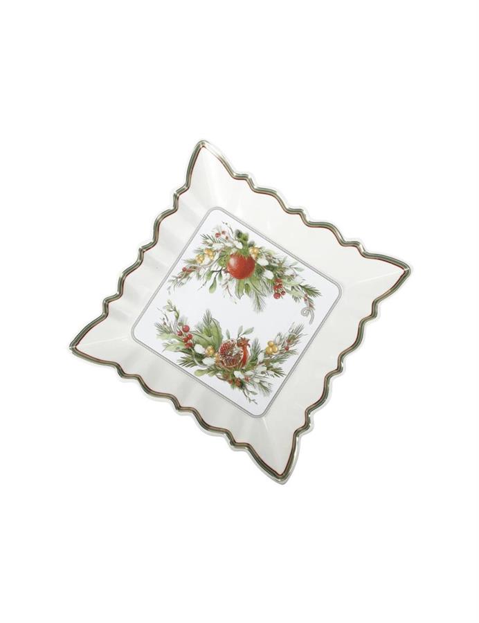 VASSOIO QUADRO CAROL PORCELLANA cm 23,5X23,5