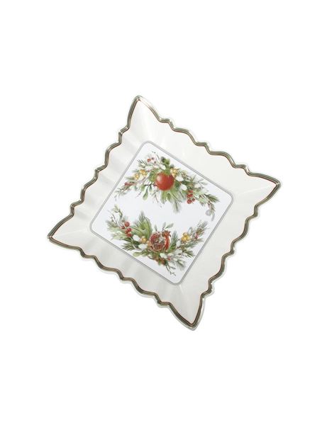 VASSOIO QUADRO CAROL PORCELLANA cm 23,5X23,5
