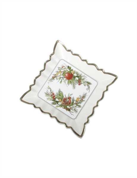 VASSOIO QUADRO CAROL PORCELLANA cm 23,5X23,5