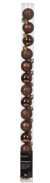 CONFEZIONE 14 PALLINE POLISTIRENE MIX D.3CM ESPRESSO
