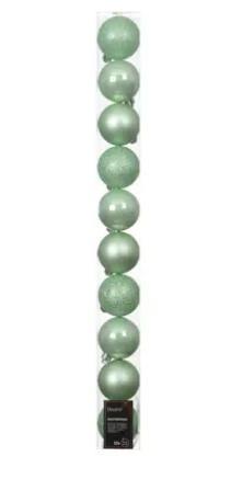 CONFEZIONE 10 PALLINE POLISTIRENE MIX D.6CM ICING MINT