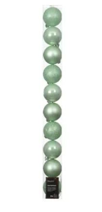 CONFEZIONE 10 PALLINE POLISTIRENE MIX D.6CM ICING MINT