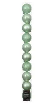 CONFEZIONE 10 PALLINE POLISTIRENE MIX D.6CM ICING MINT