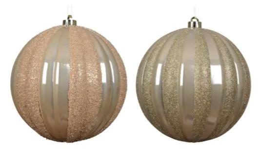 SFERA POLISTIRENE SHINY GLITTER 2ASS  PERLA D.20CM