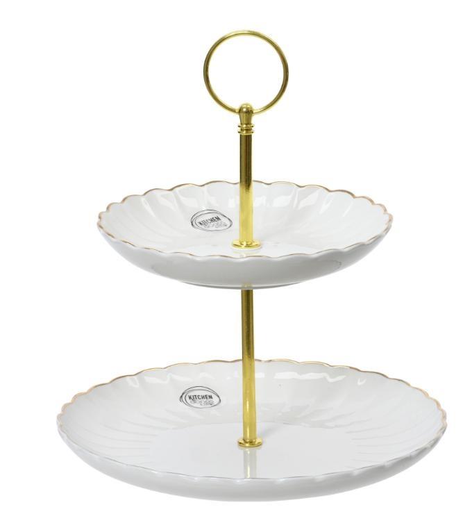 ETAGERE PORCELLANA LUCIDA COROLLA D.20.3XH.23CM