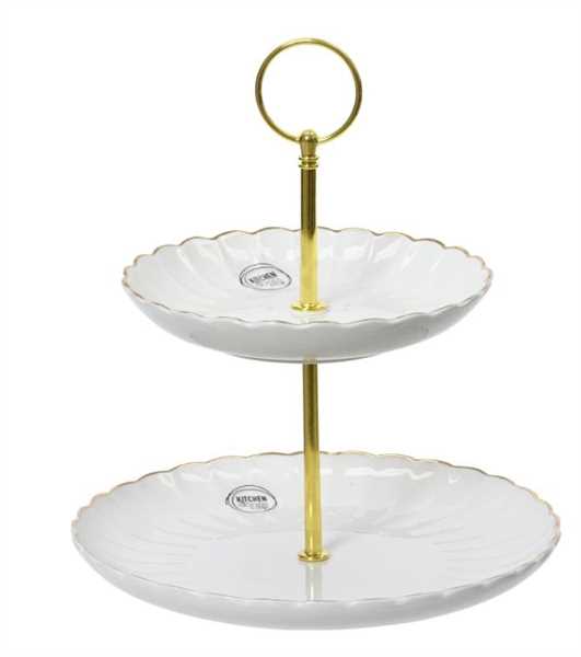 ETAGERE PORCELLANA LUCIDA COROLLA D.20.3XH.23CM